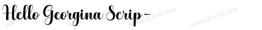 Hello Georgina Scrip字体转换